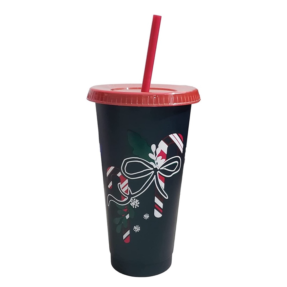 💙Starbucks NWT 5 reusable cups with lids & straws - Picture 8 of 8